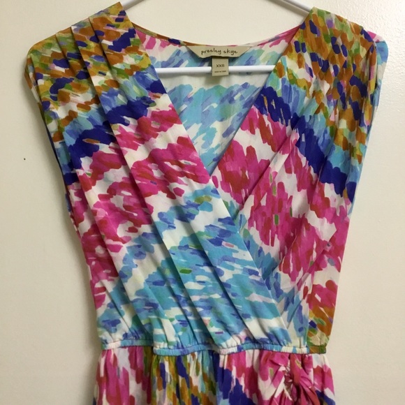 Presley Skye Silk Dress Tie Dye Sexy Tulip Cut - Picture 2 of 6